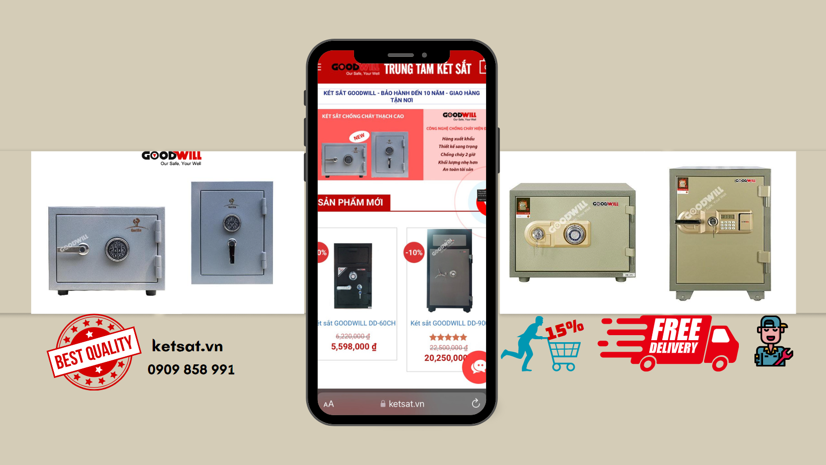 Mua két sắt cất tài sản