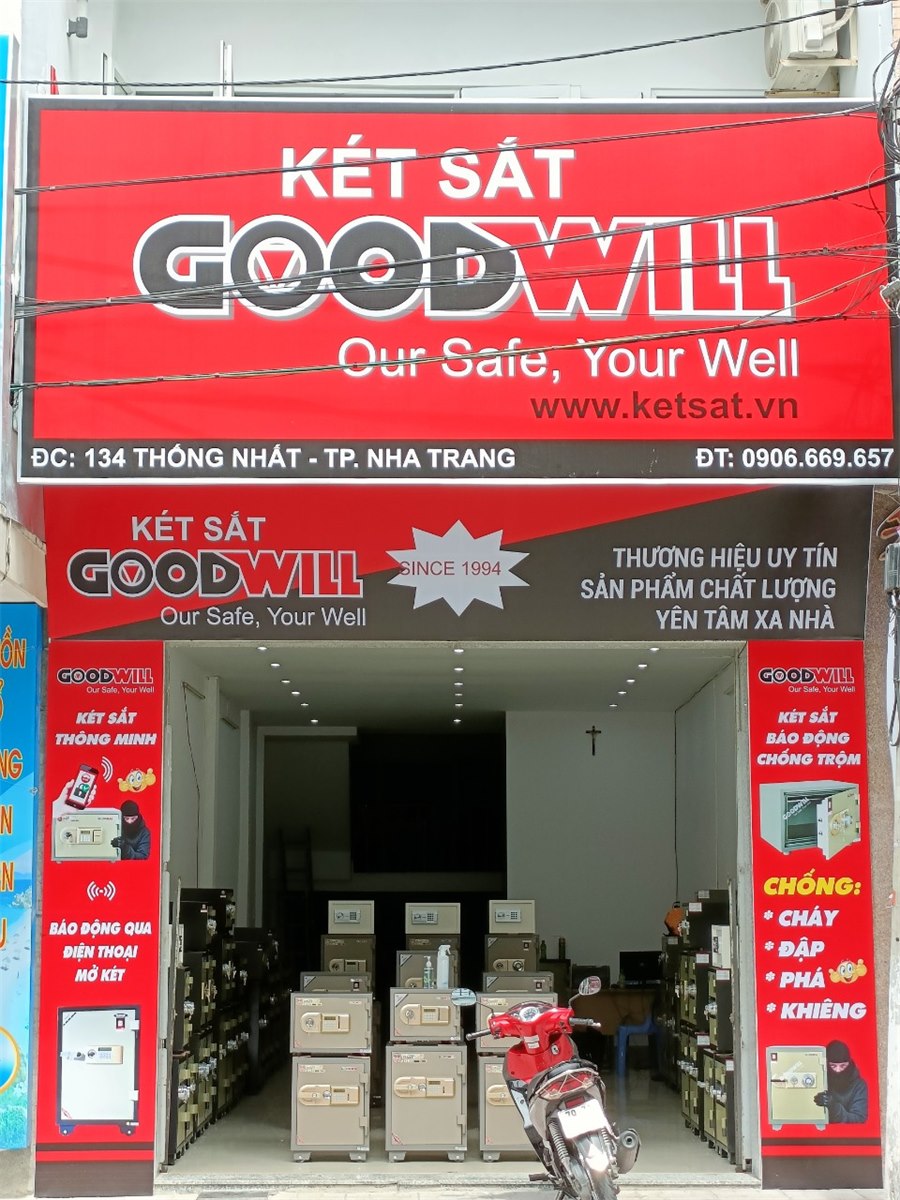 Cửa hàng bán két sắt Nha Trang của Goodwill trên đường Thống Nhất