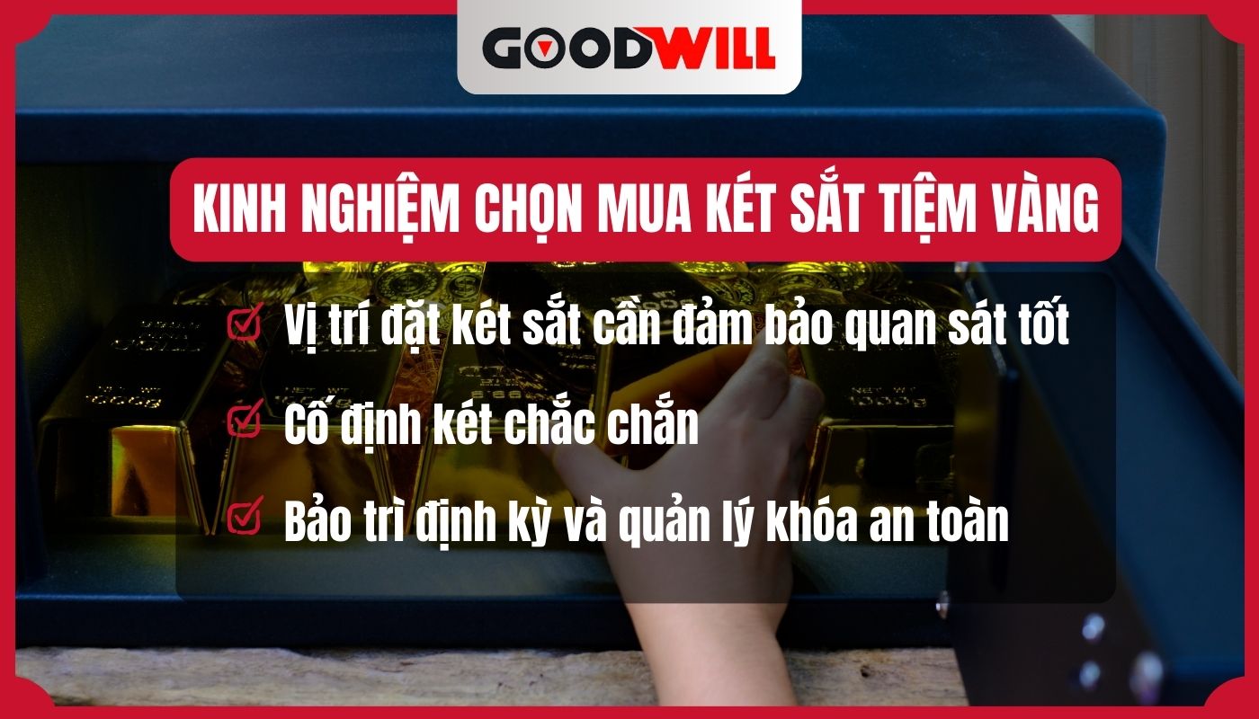 Kinh nghiệm chọn két sắt dành cho tiệm vàng