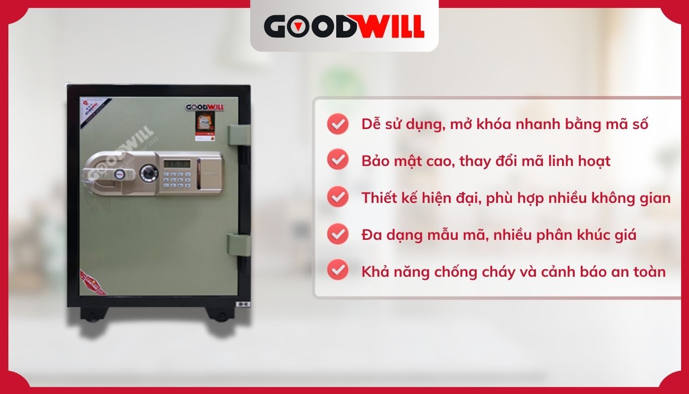 Ưu điểm nổi bật của két sắt điện tử là gì