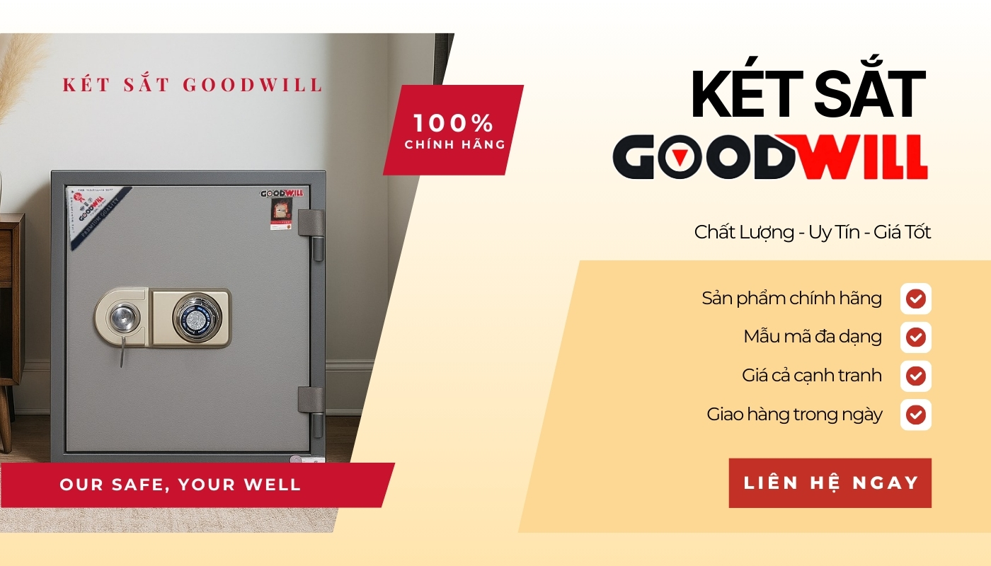 Goodwill mang đến đa dạng dòng két sắt chính hãng, chất lượng bền bỉ và nguồn gốc rõ ràng