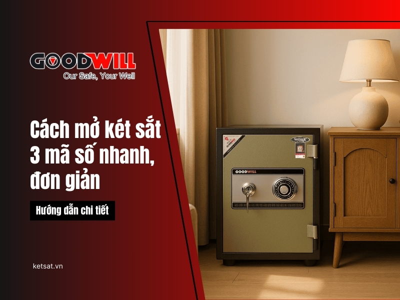 cách mở két sắt 3 số