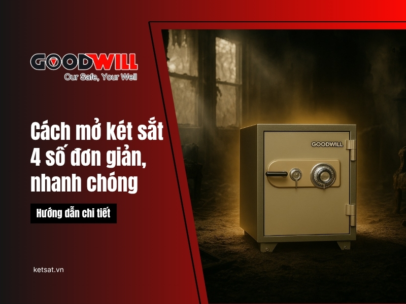 cách mở két sắt 4 số