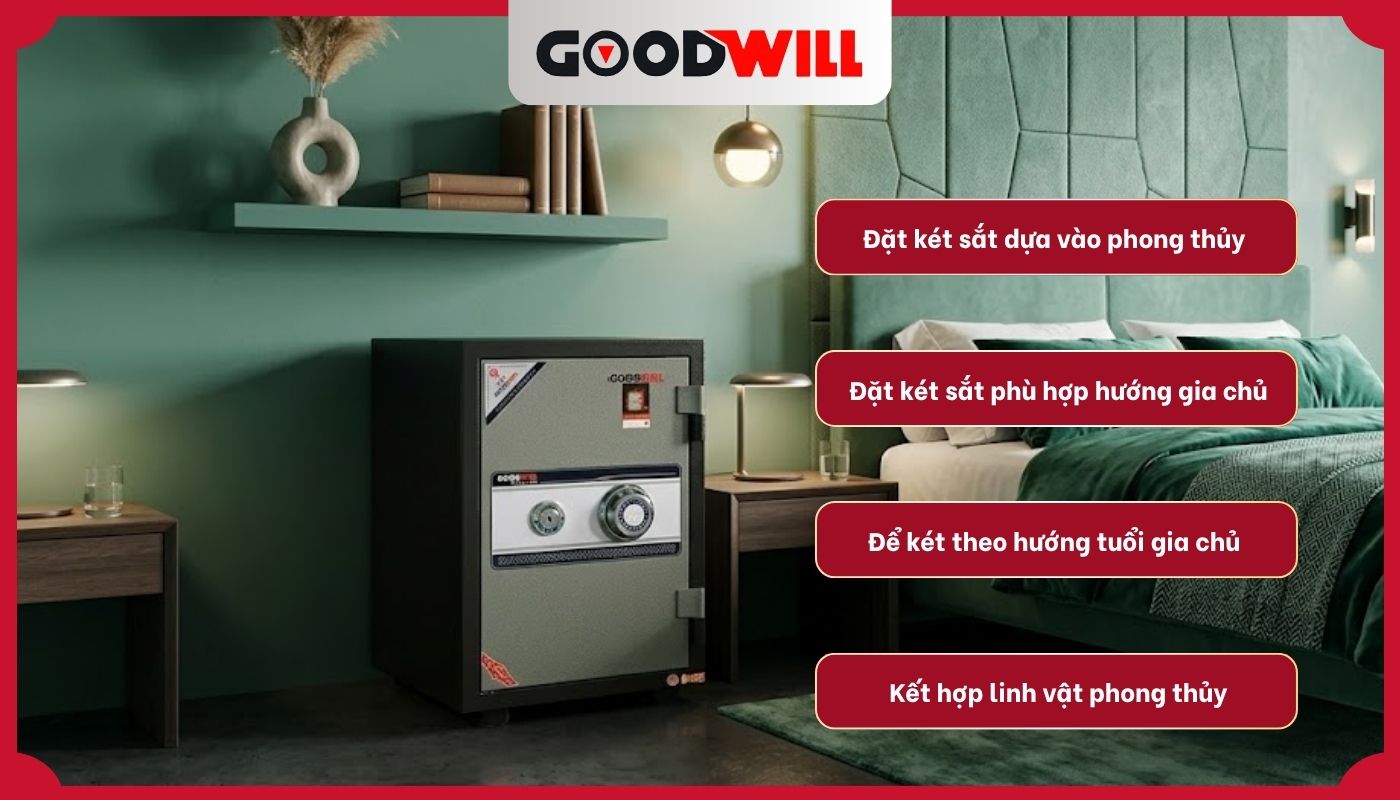 Để két sắt ở đầu giường cần lưu ý những gì