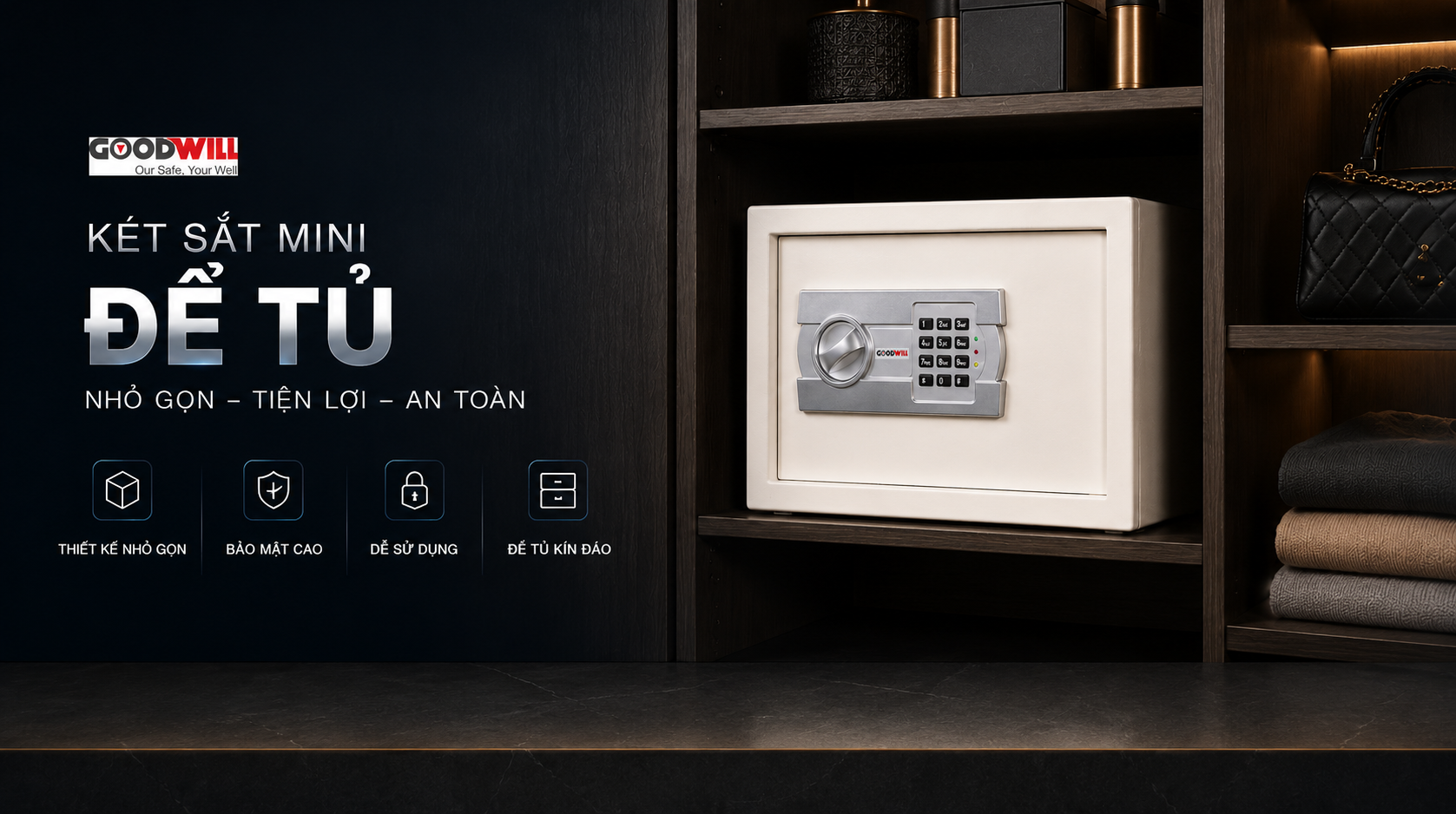 két sắt mini để tủ