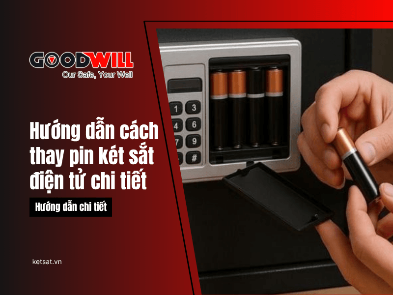 cách thay pin két sắt điện tử
