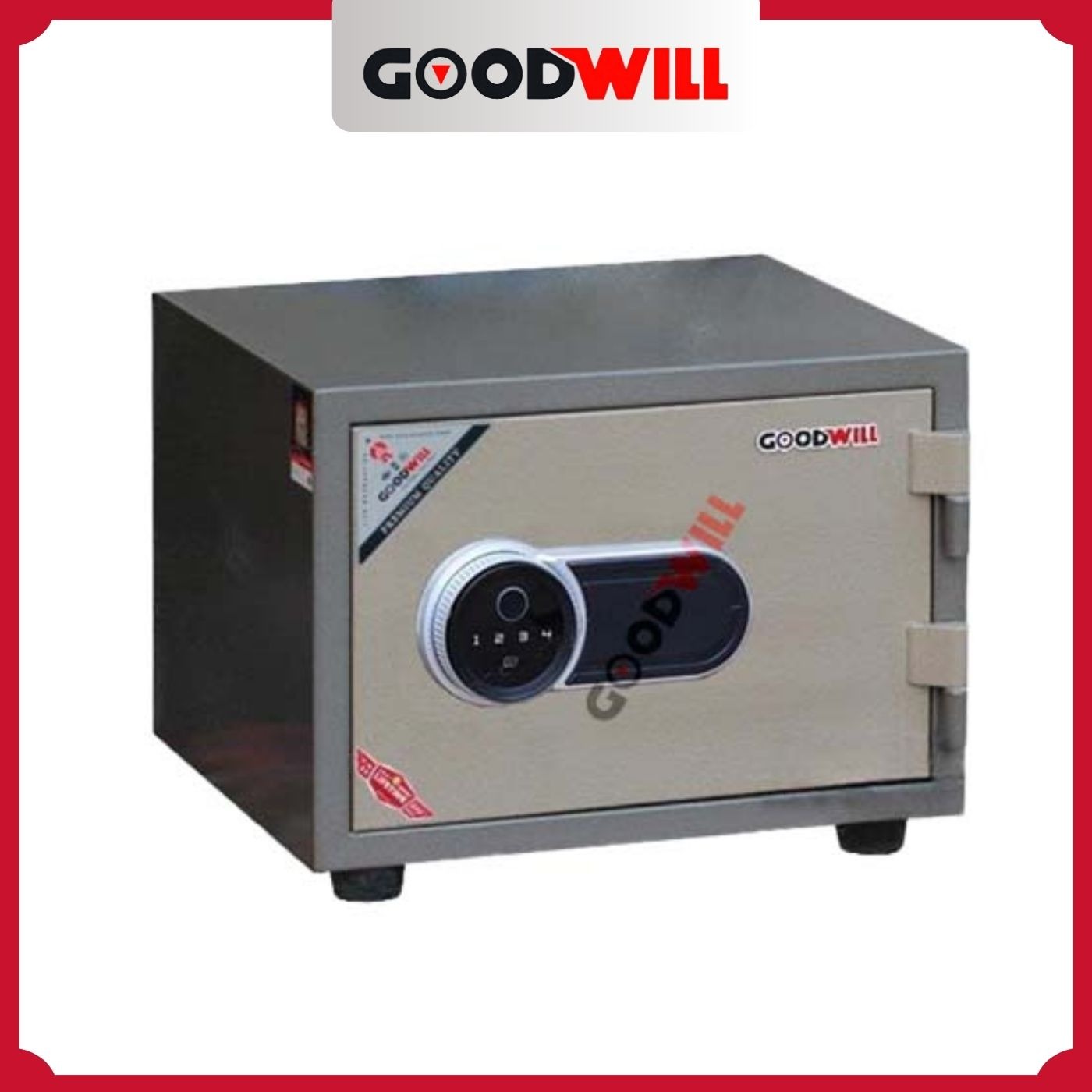 két sắt chống cháy cỡ nhỏ dòng GF mở bằng vân tay, kèm chìa mở khẩn cấp