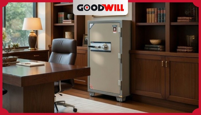 két sắt văn phòng trong phòng làm việc, cần đo lối vào trước khi giao